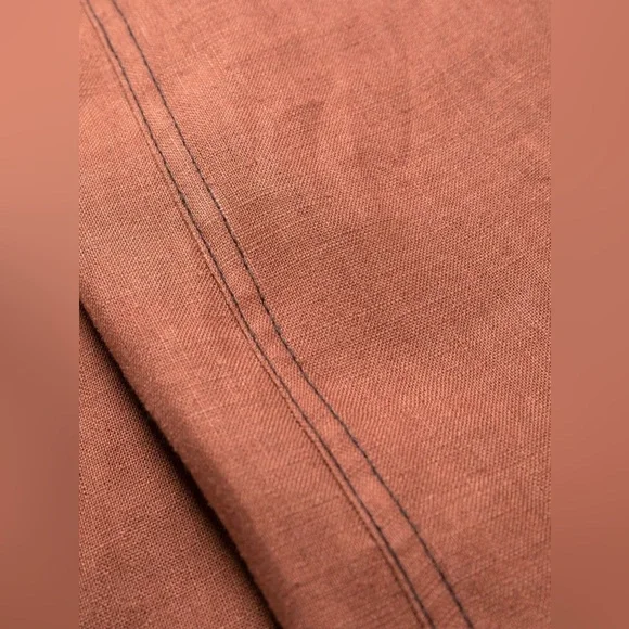 Ganni Hemp Maxi Dress with Beaded Trim Rootbeer Brown - Picture 3 of 16